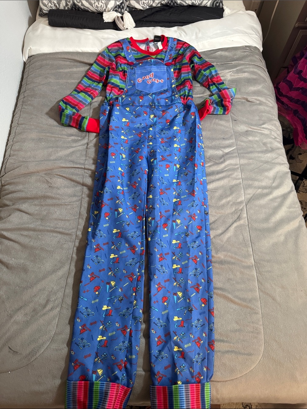 Chucky universal studios Girls Halloween one piece overalls costume Sz 8-10
